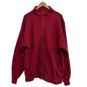 L.L. Bean Russell Athletic Vintage 90s Mens XXL Full Zip Red Sweatshirt Jacket